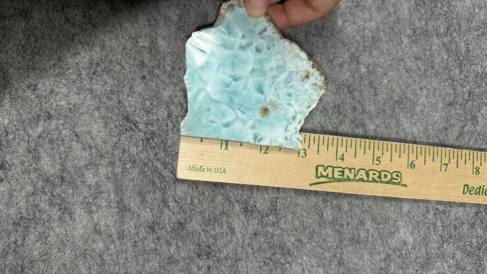 Spiritual Healing Larimar Natural Authentic Slab Rough Blue Gem Stone 98g