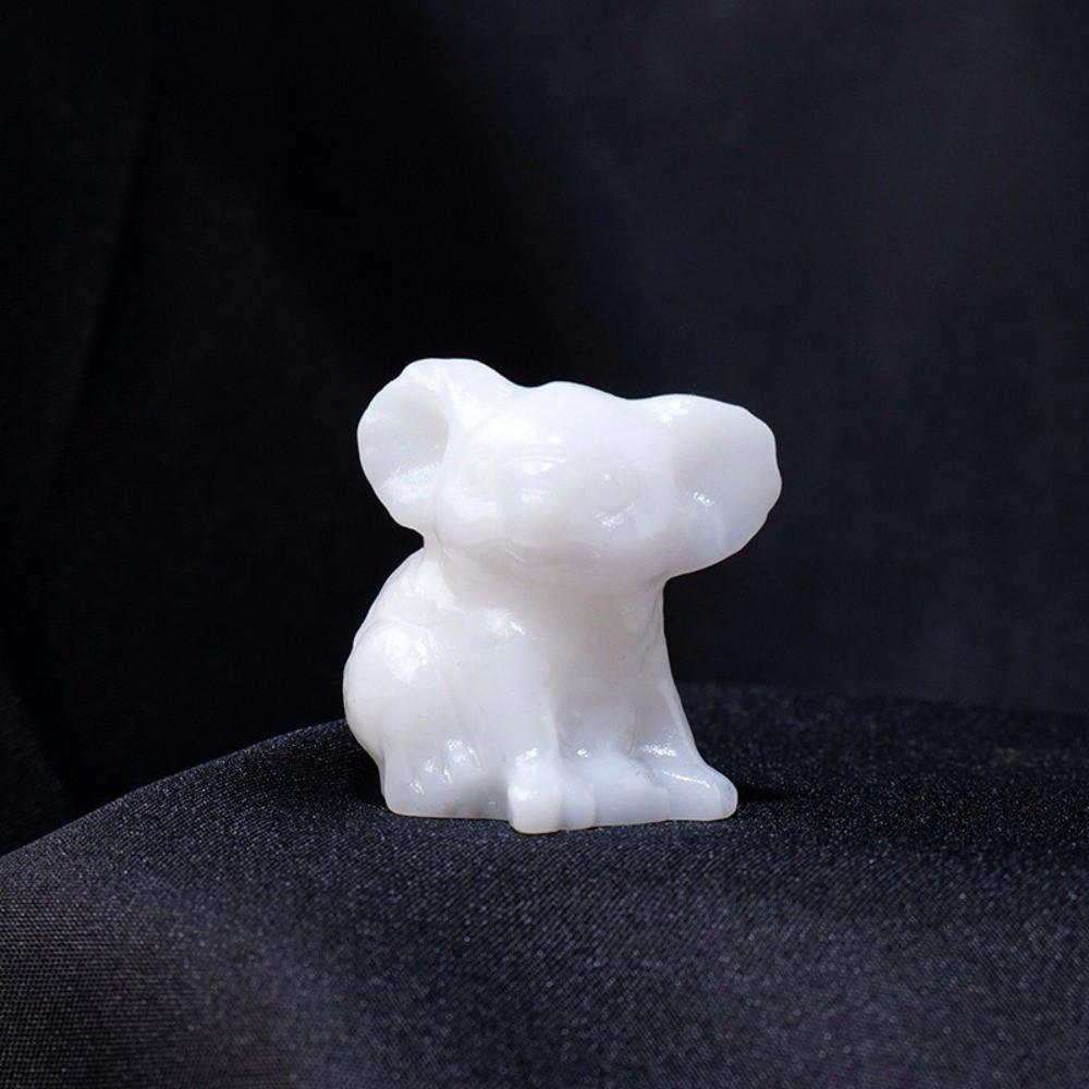 Natural Mixed Crystal Koala Statue Carving Reiki Healing stone Decor Gift random