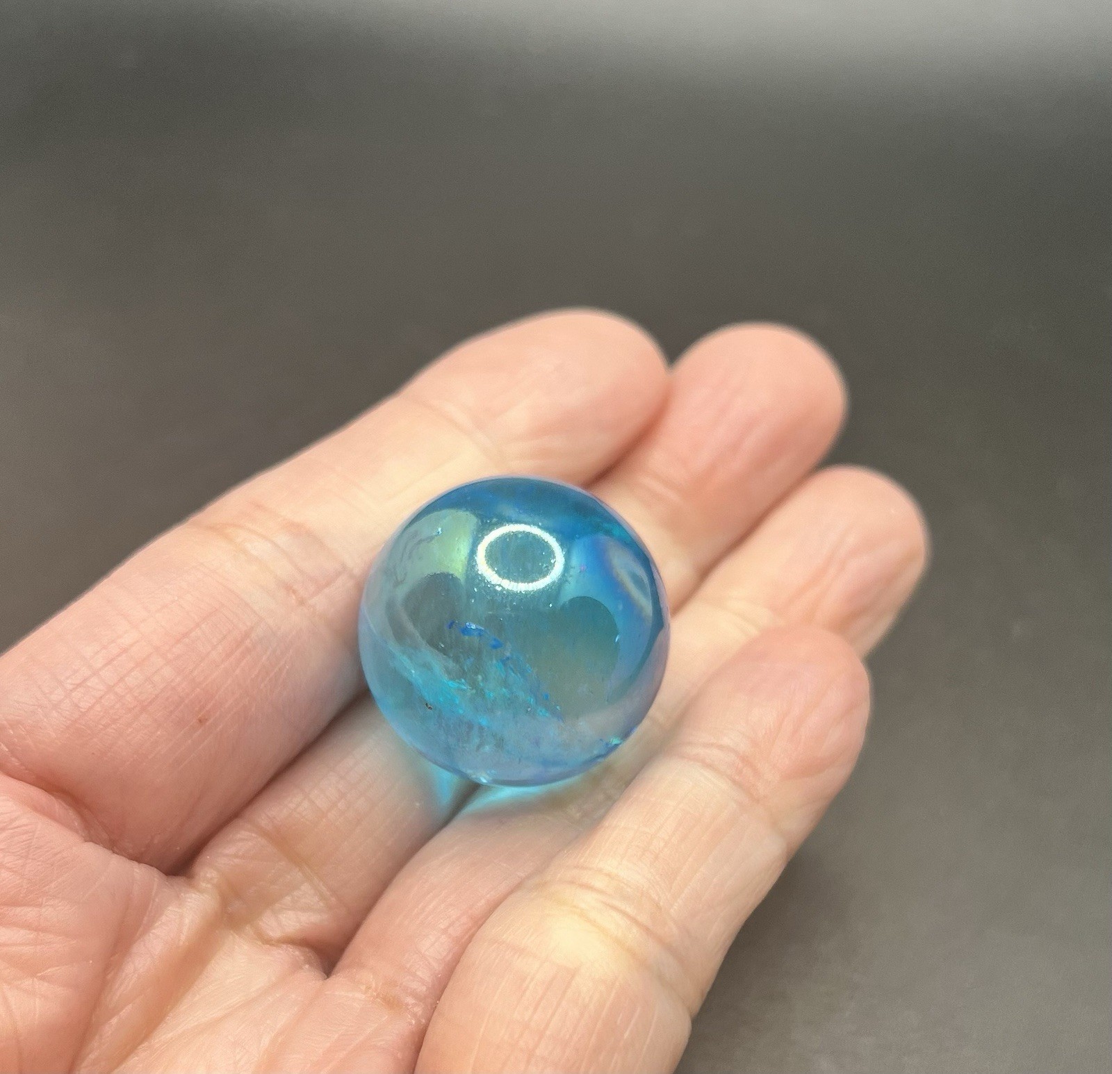 Aqua Aura Genuine Quartz Mini Sphere 2pcs 33.8g Total 23mm