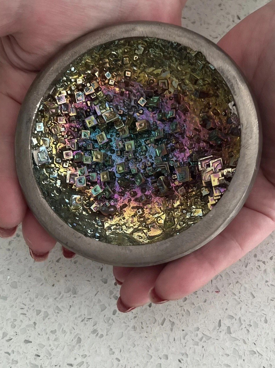 Large Bismuth Round Bowl Specimen AAA Spiritual Healing Ships FastFrom Florida