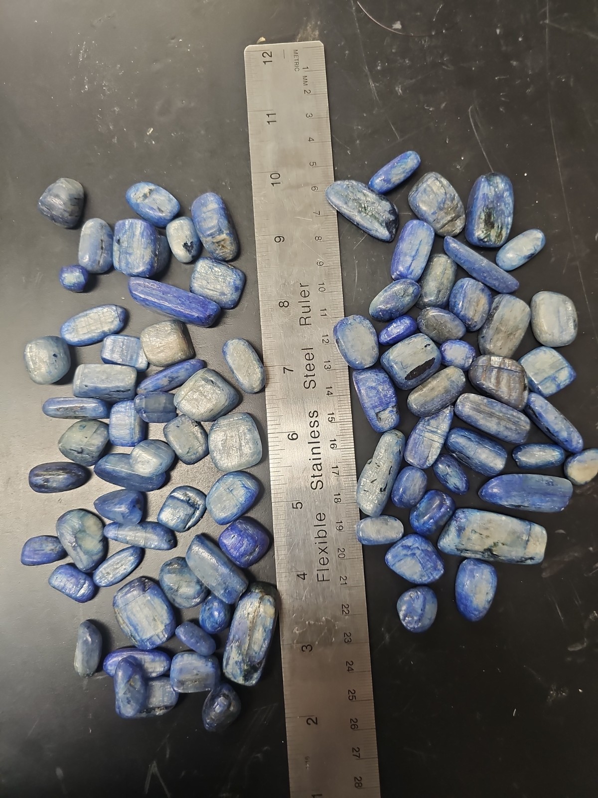 Wholesale Bulk Lot Natural Blue Kyanite Tumbled Stones 1.1 # 1/2 KG High healin