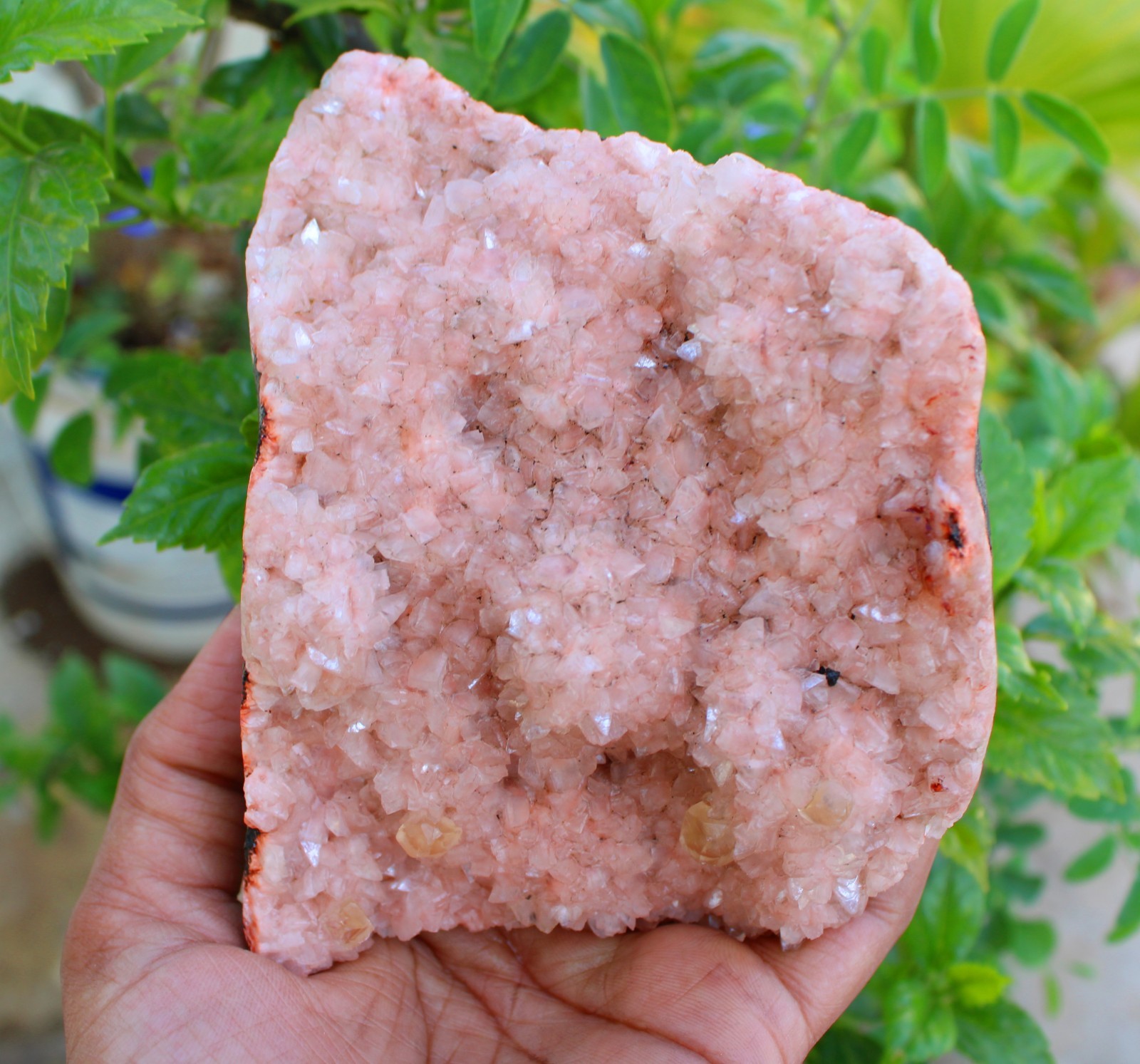 CALCITE CRYSTALS ON HEULANDITE MATRIX MINERALS SPECIMEN #A43