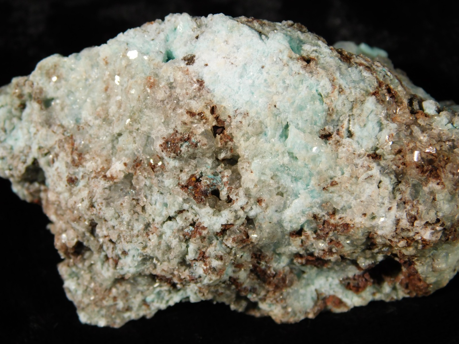 Light BLUE! CHRYSOCOLLA Cluster Under Translucent Druzy Quartz Mexico 77.0gr