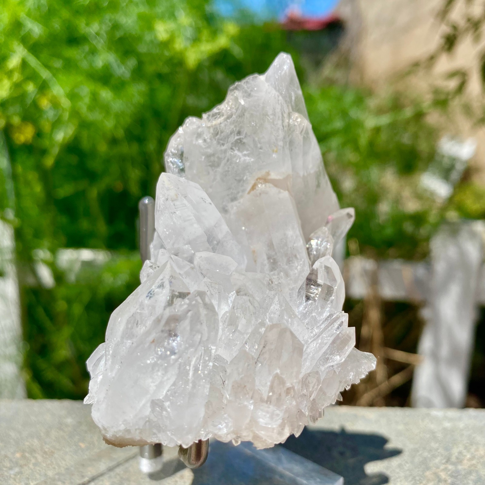 169G Natural rare white water crystal cluster backbone mineral specimen