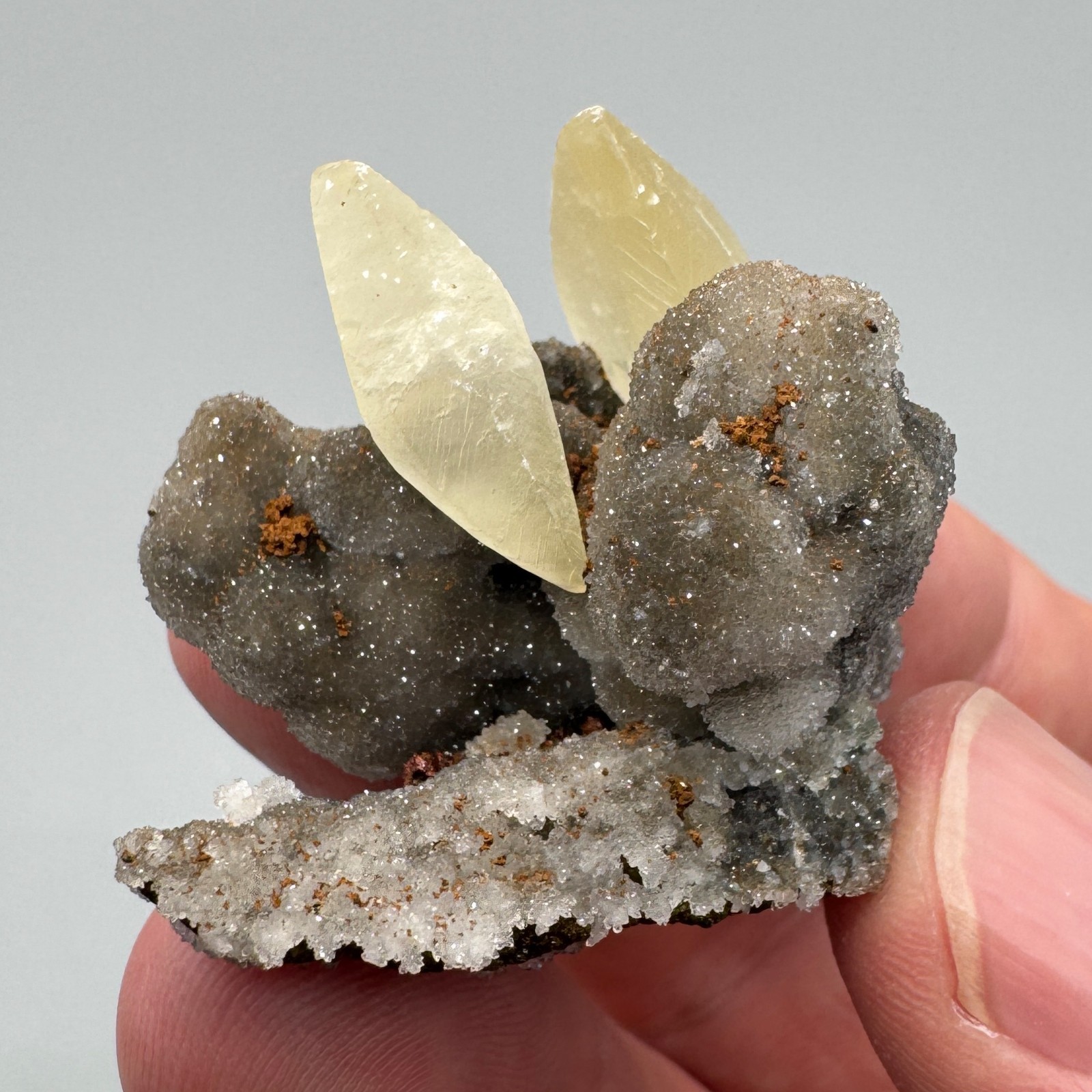 Calcite, Chalcopyrite from Casteel Mine, Missouri – Fine Mineral Specimen