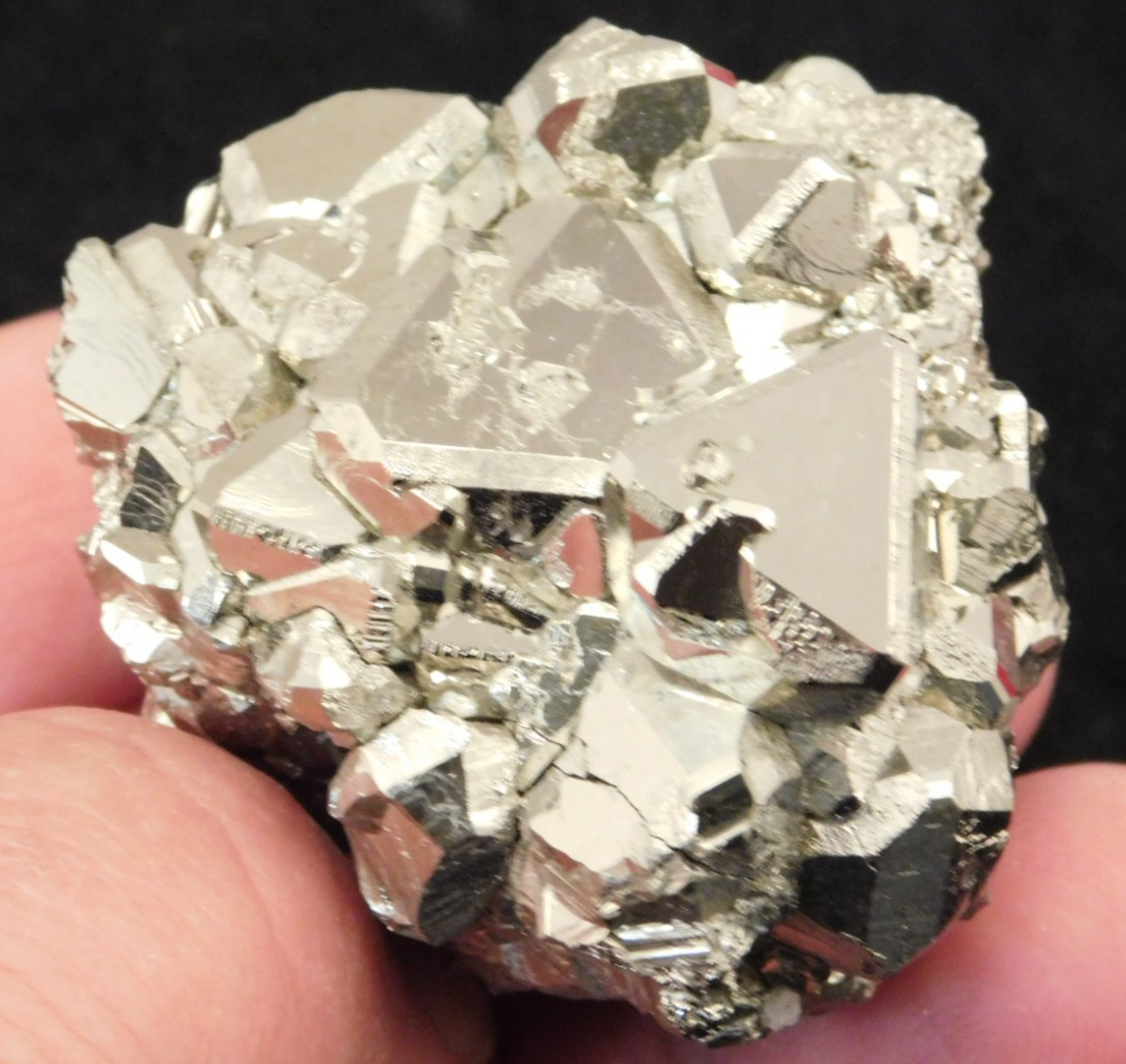 PYRAMID Shaped Crystals! Tetrahedron PYRITE Crystal Cluster Peru 174gr