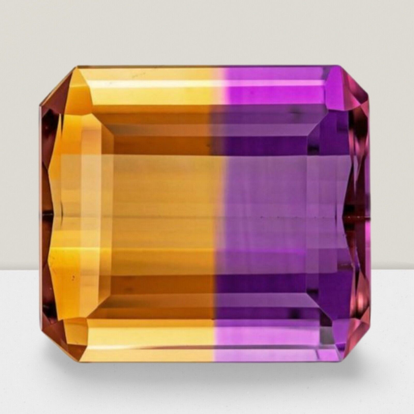 Ametrine Octagon Cut Gemstone 2 Cts – 10×8 mm Calibrated Loose Gem