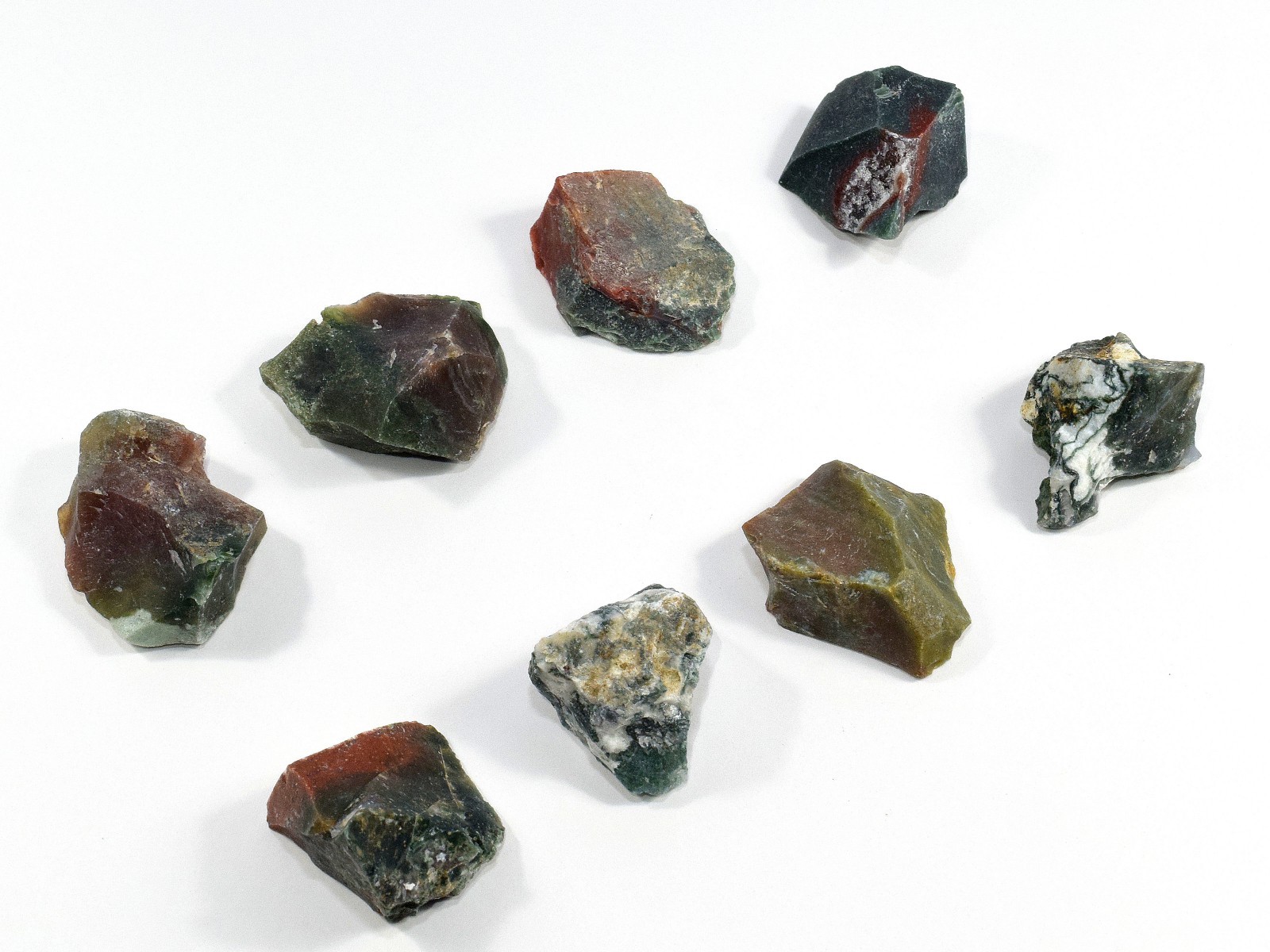 8oz Bloodstone Rough Natural Multicolor Gemstone Crystal Mineral Specimens India