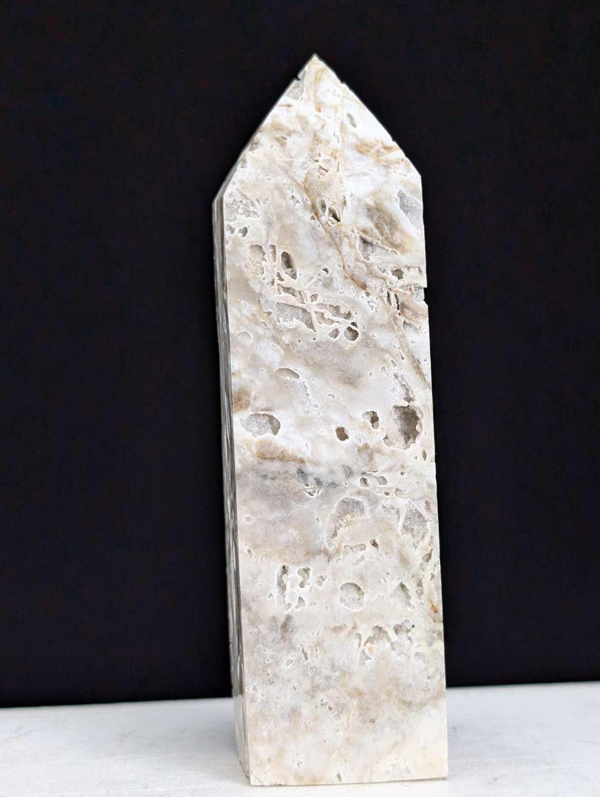 Sphalerite Tower Druzy Crystal Large Gemstone Point Wand