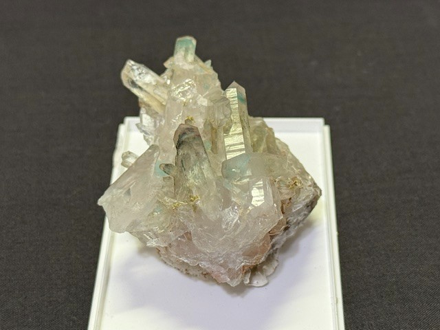 SEE VIDEO: RARE AJOITE INCLUDED QUARTZ CLUSTER, MESSINA MINE ,SOUTH AFRICA