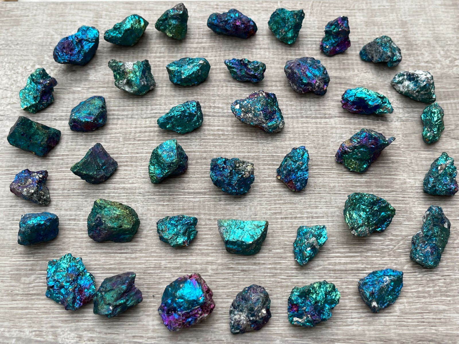Grade A++ Small Chalcopyrite Natural Stone, Raw Peacock Ore, Wholesale Bulk Lot