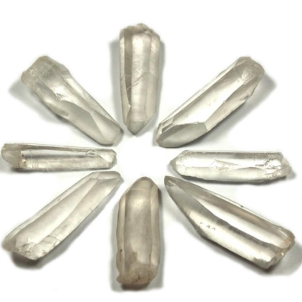 Lemurian Crystal Points Clear Quartz Mixed Grade/Sizes Wholesale Bulk 1Lb Brazil