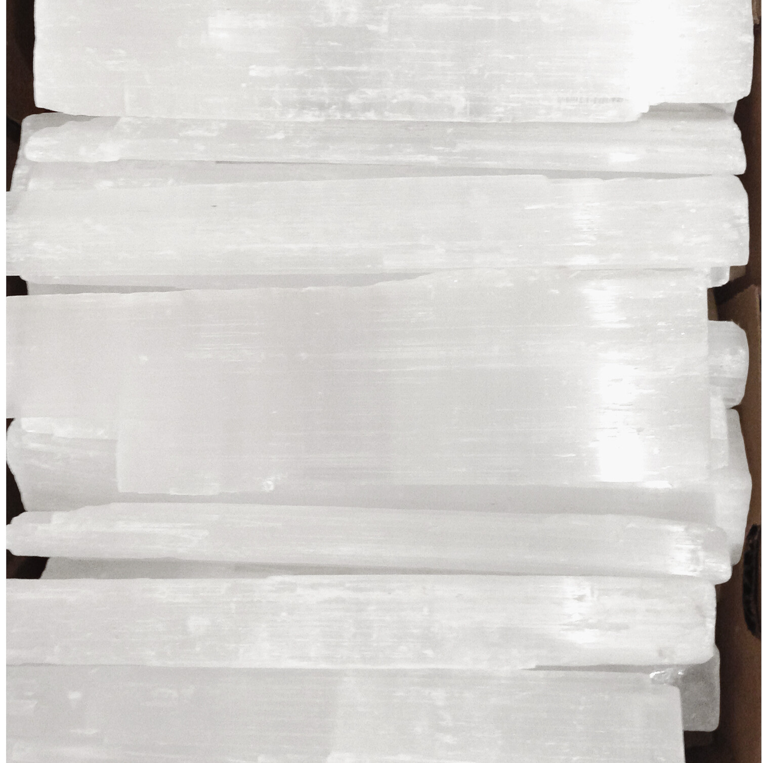 8 ” Selenite Logs XL Natural Crystal Sticks Rough Wands BULK 5 lb LOT Wholesale