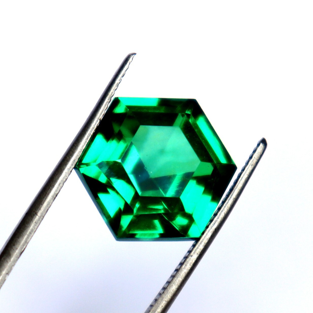 Natural Tsavorite Garnet Green Hexagon Cut 10.40 Ct CERTIFIED Loose Gemstone