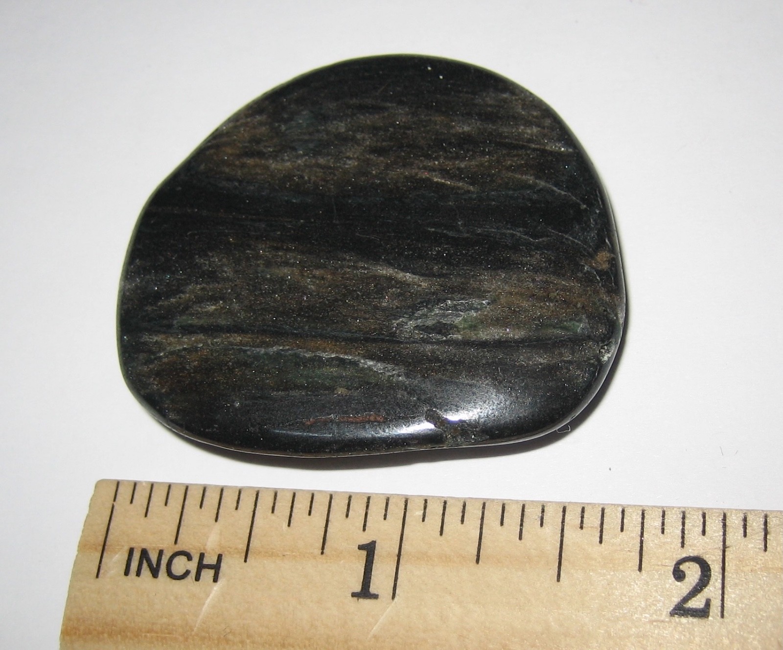 RARE! 1.7″ x 1.4″ POLISHED FLAT NATURAL ‘ISUA STONE’ PALM STONE MINERAL 26.2g *6
