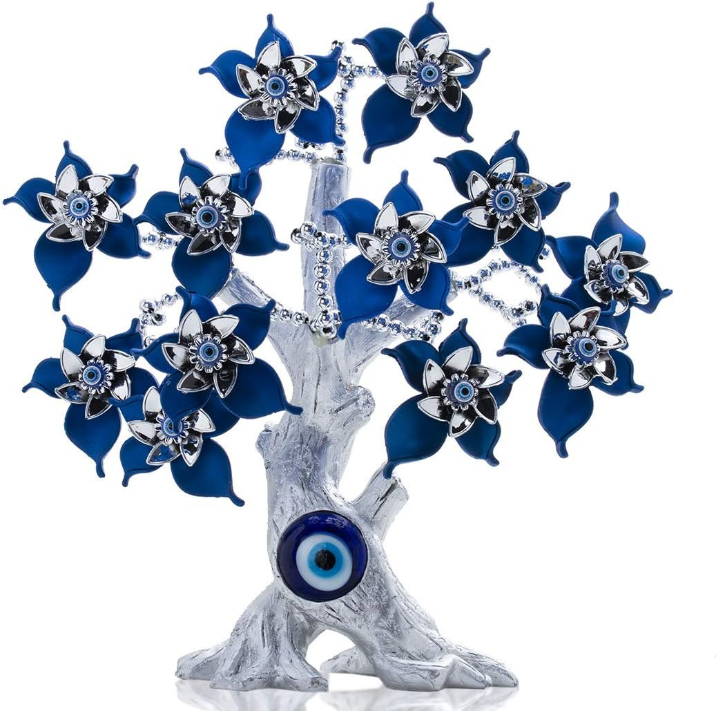 10.4” Turkish Evil Eye Tree Protection Evil Eye Statue for Good Luck,Feng Shui