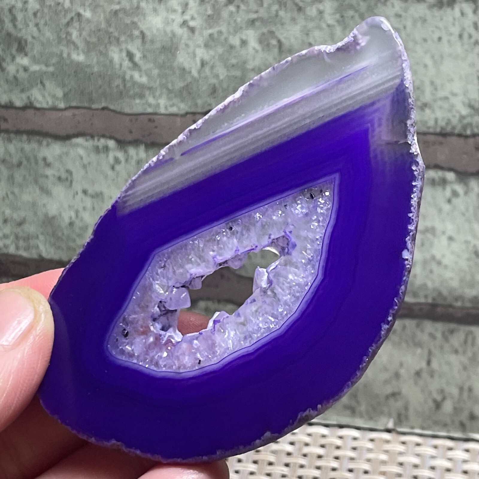 Agate Slice Coasters Display Table Geode Decor 46g F91