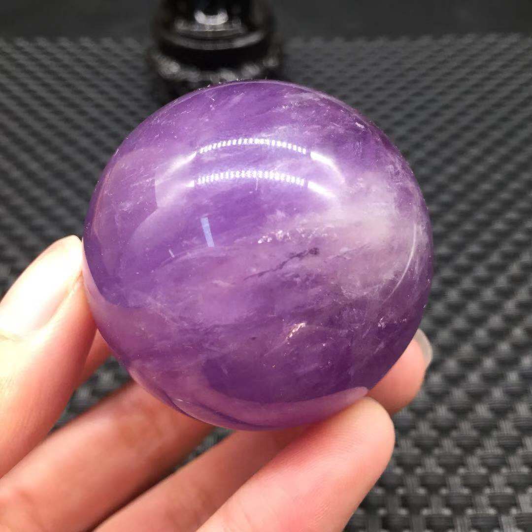 Natural High Quality Amethyst Crystal Quartz Magic Ball Sphere Healing + Stand