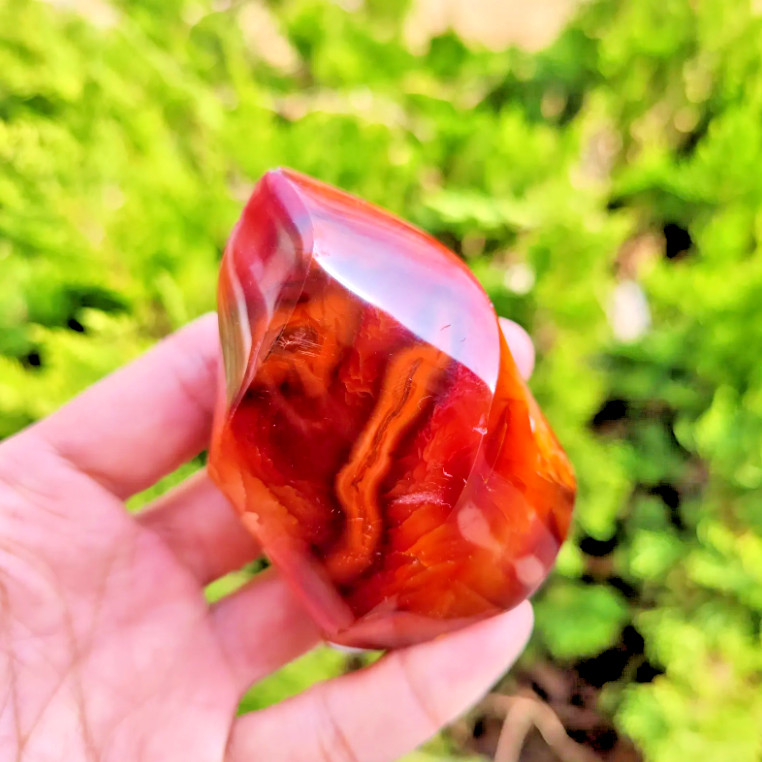 Rare Carnelian Flame Red Agate Stone Mineral Specimen Home Decor Boost Confidenc