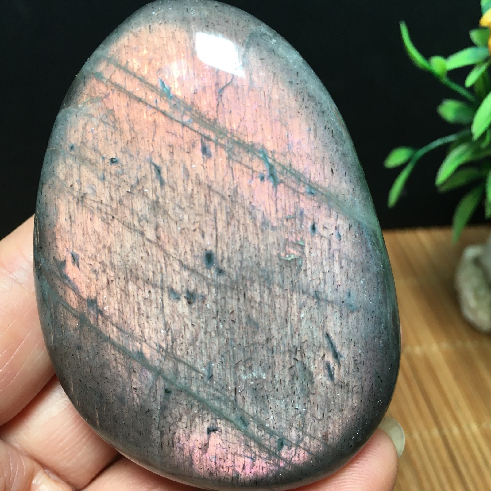 146g Natural Polished Labradorite plamstone Crystal Specimen fb1767