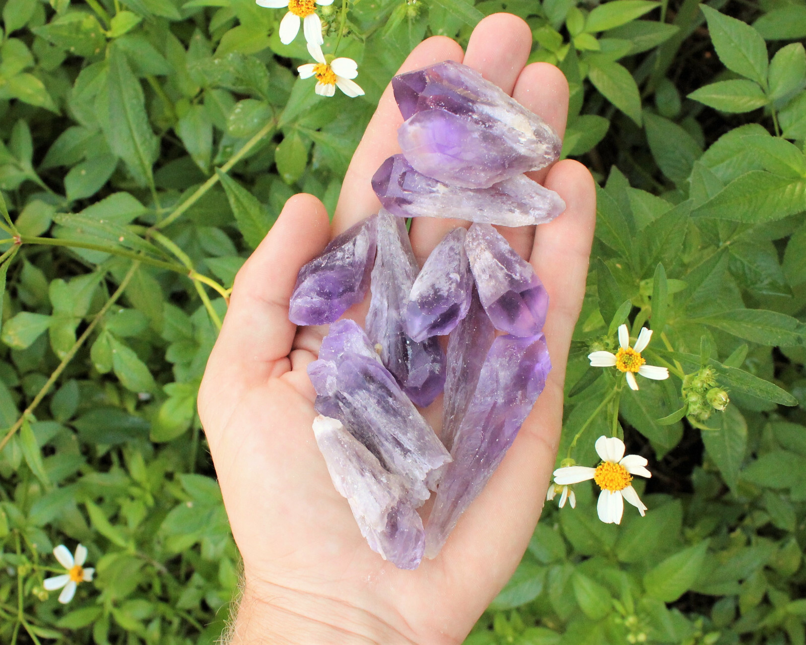 1/4 lb (4 oz) Bulk Lot of Royal Bahia Elestial Amethyst Laser Points and Peices