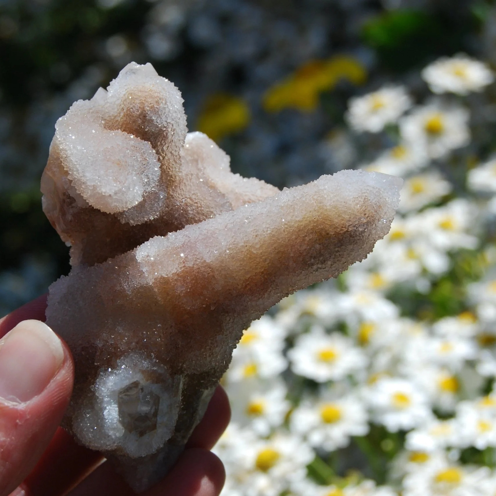 3in 200g Large Fairy Quartz Crystal Cluster, Raw Sparkling Spirit Quartz Druzy,