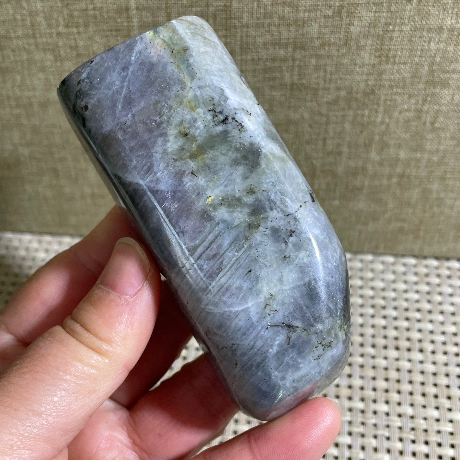 Rare Flashy Labradorite Slab Crystal Rough Gemstone Raw Labradorite Rough 258g