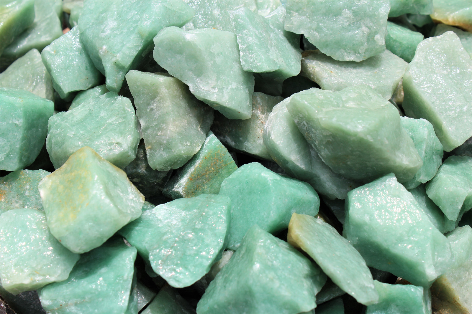 1/2 lb Bulk Lot Natural Rough Green Aventurine Gemstone Raw Specimen (8 oz)
