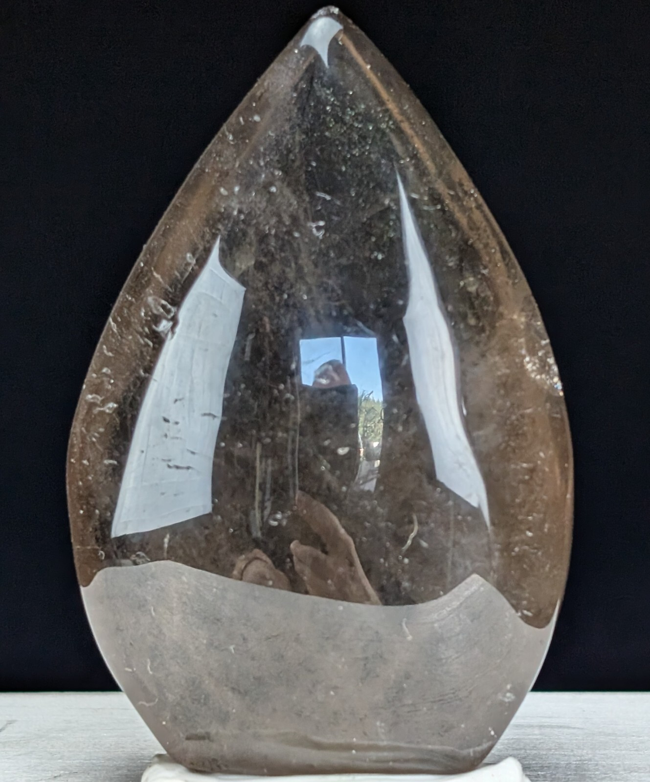 Smokey Quartz Freeform Teardrop Ornament Tower Crystal Gemstone Reiki