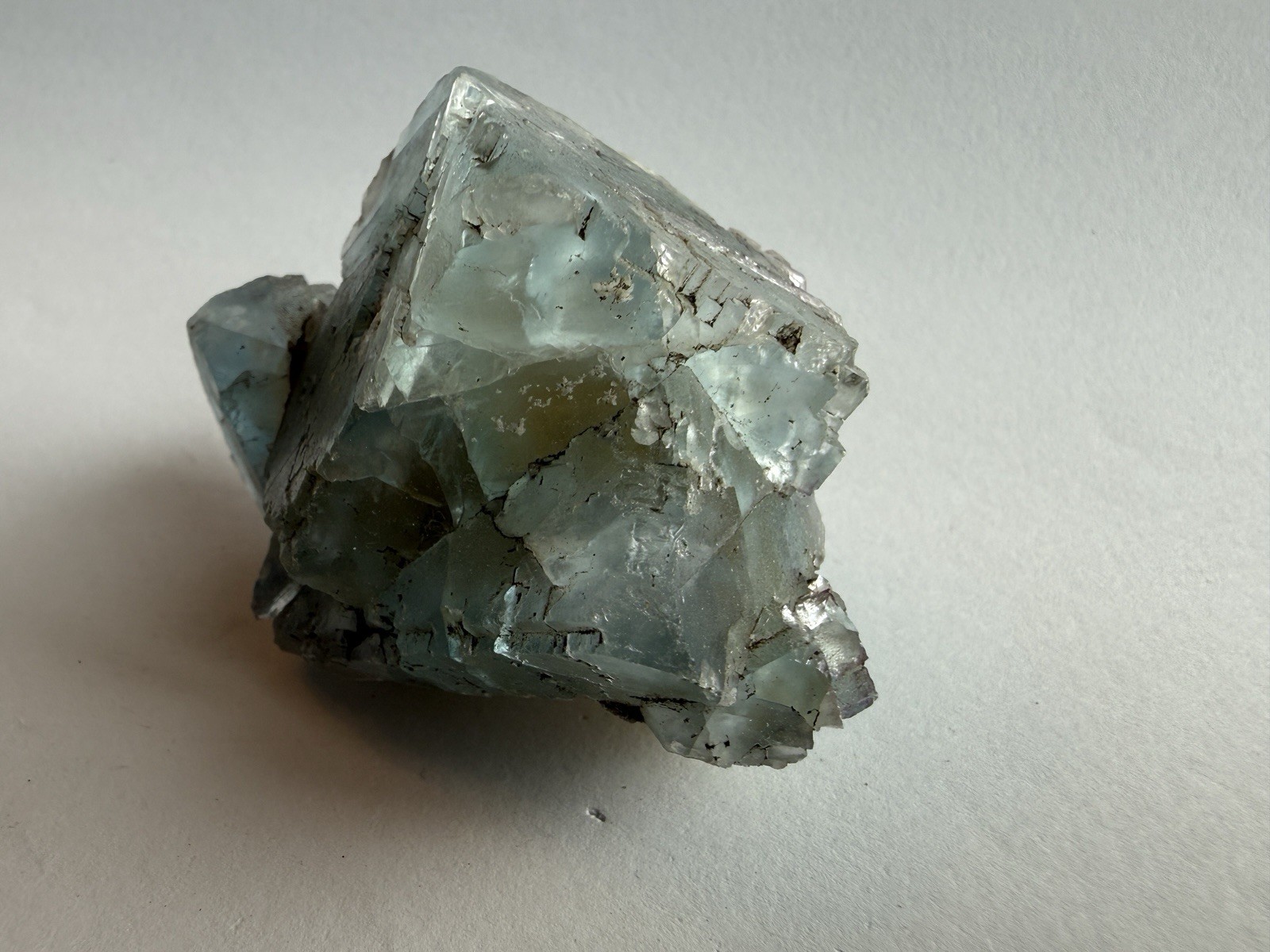 Natural Blue Green Cubic Fluorite Crystal Cluster Specimen Raw Mineral 126g