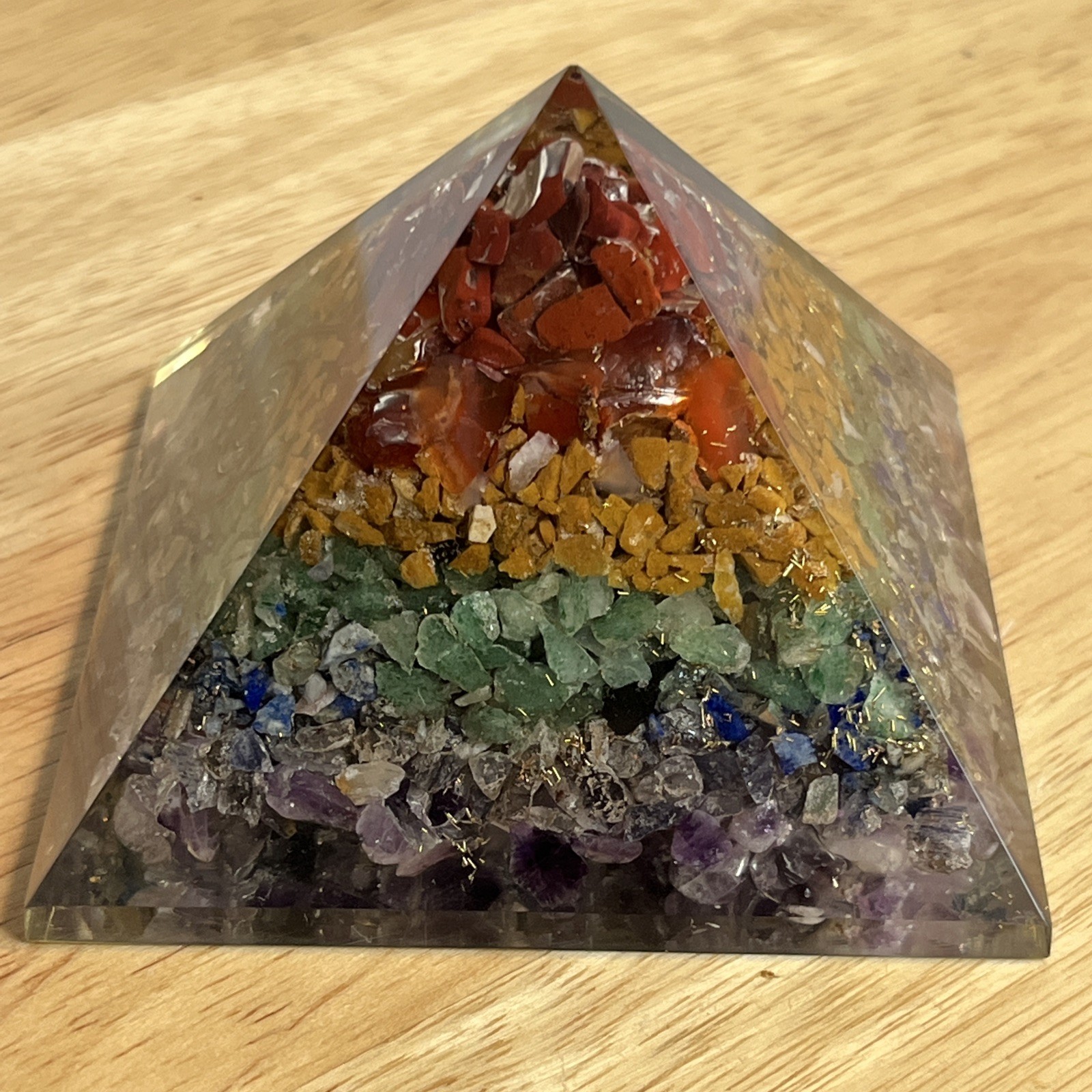 Orgone 7 Chakra Pyramid Energy Generator for Emf Protection & Healing-Meditation