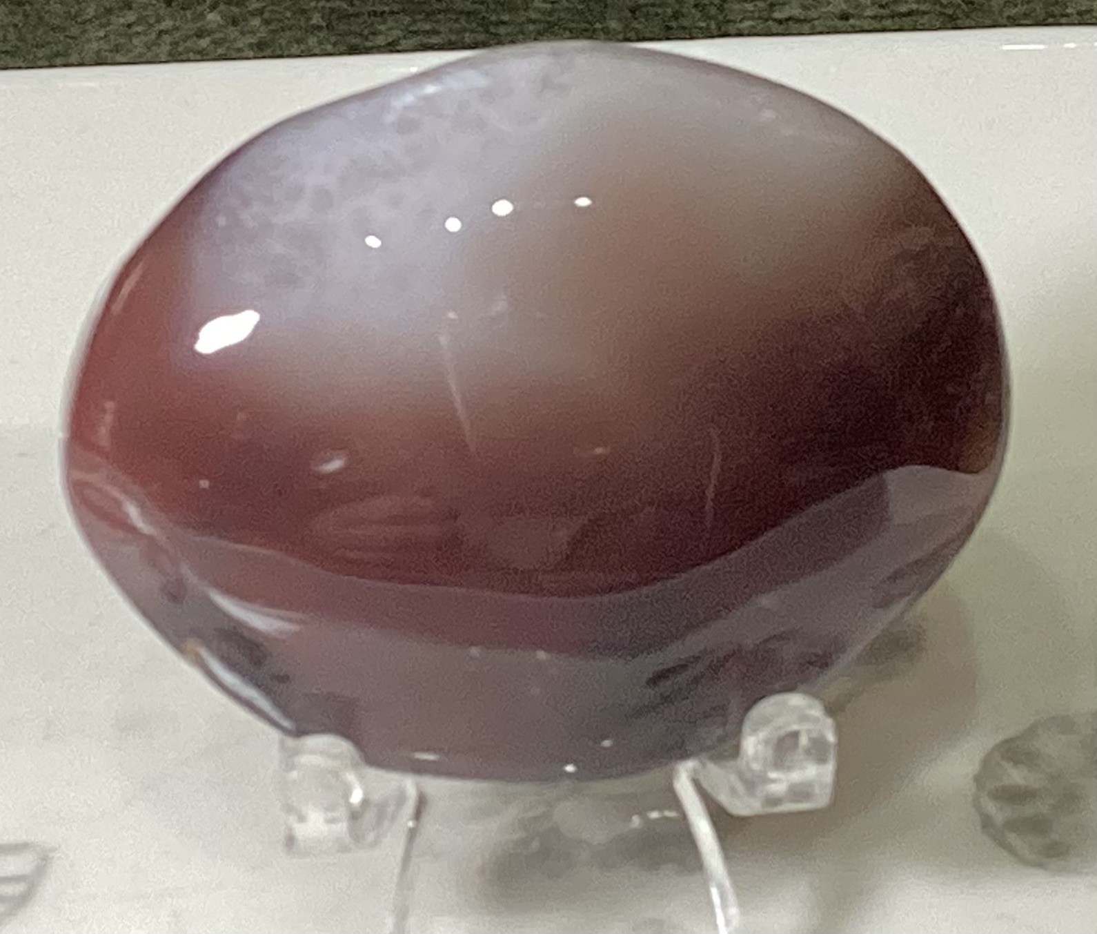 Crystal Red and Blue Agate Palm Stone