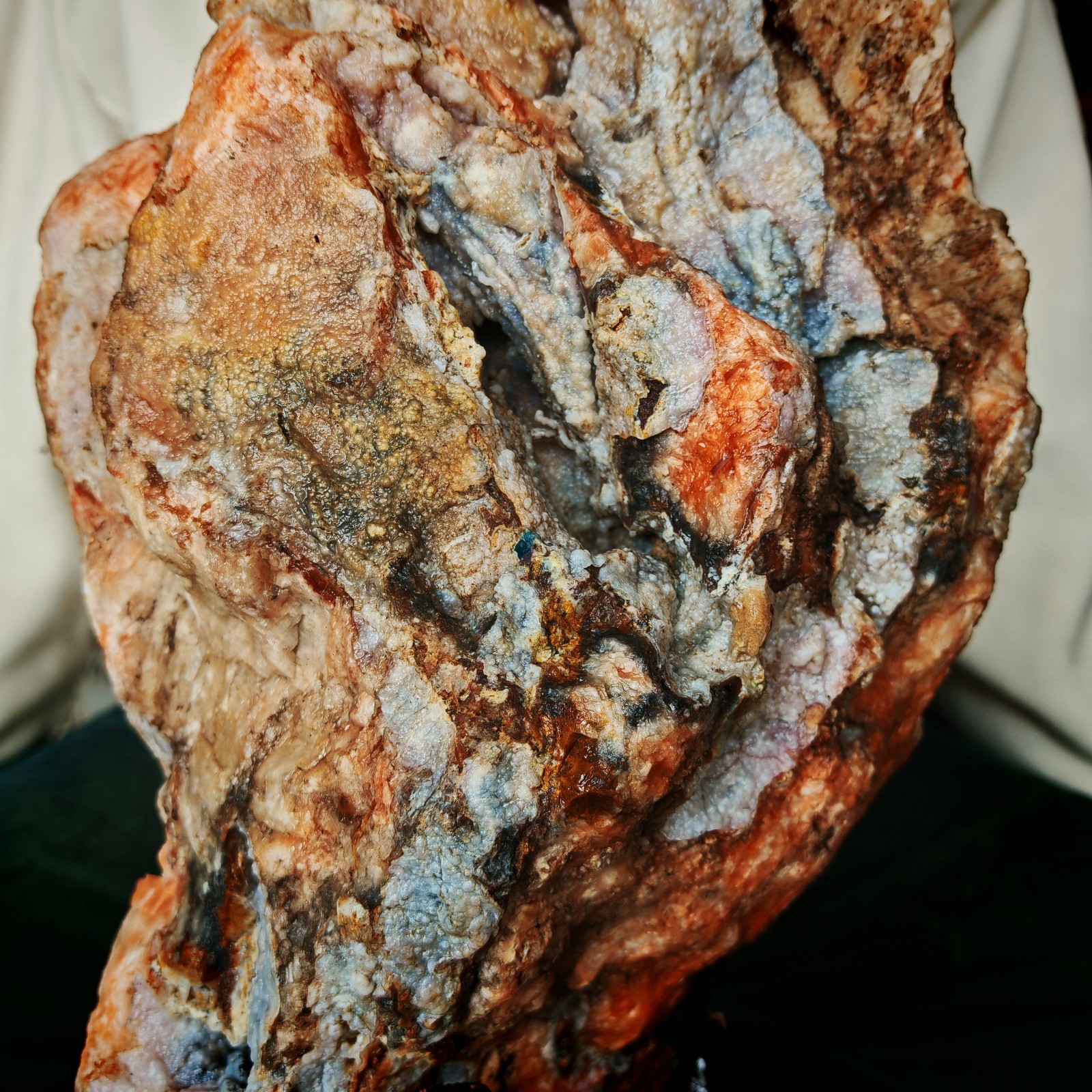 31.13LB Natural Sun Stone Sea Blue Treasure Symbiotic Primitive Stone Specimen