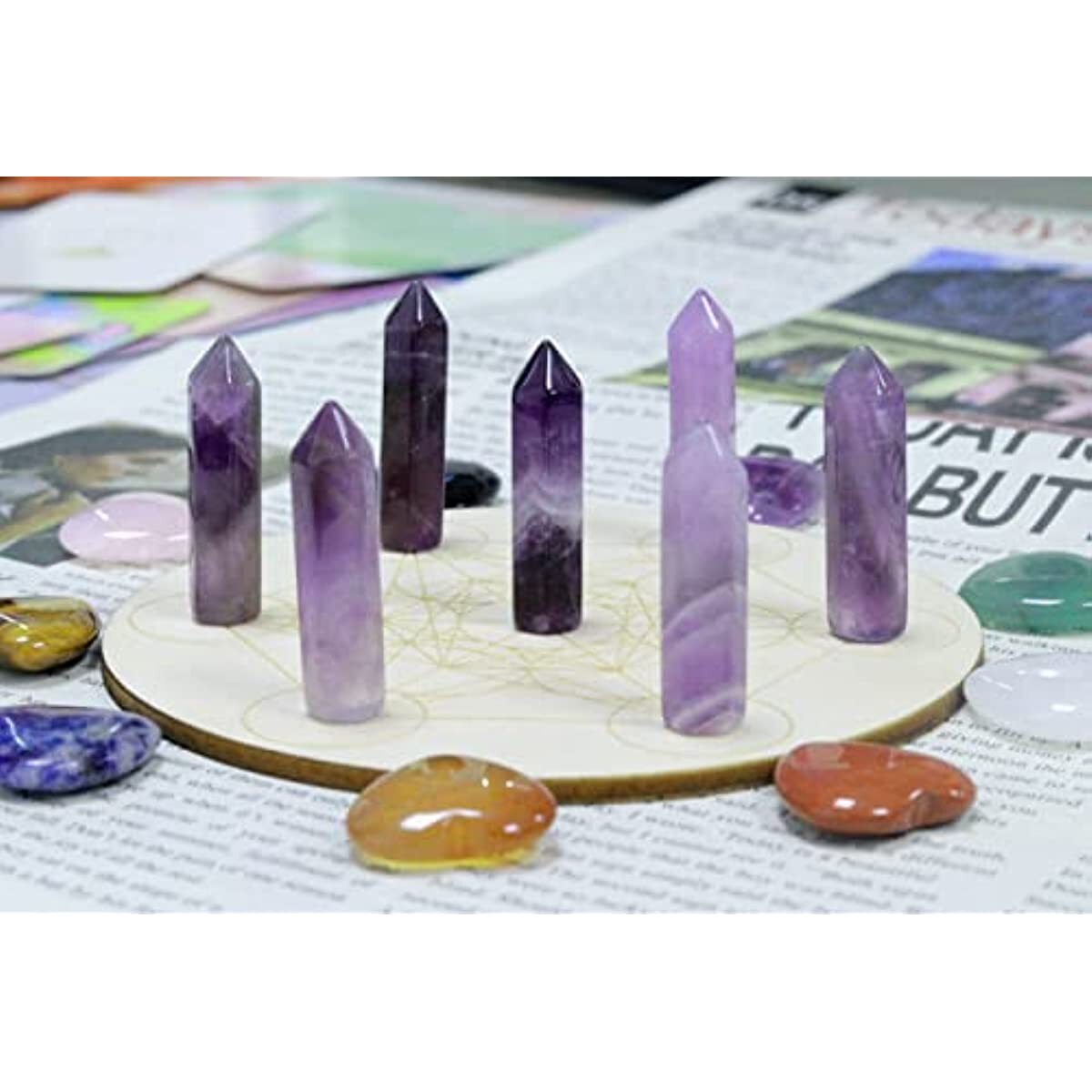 20pcs Amethyst Natural Healing Crystals Stones Polished Tumbled Gemstones Bulk