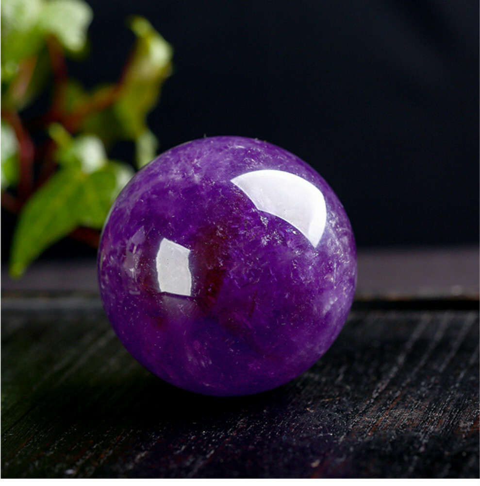 25-50mm Natural Amethyst Quartz Sphere Pretty Crystal Ball Healing Purple Stone