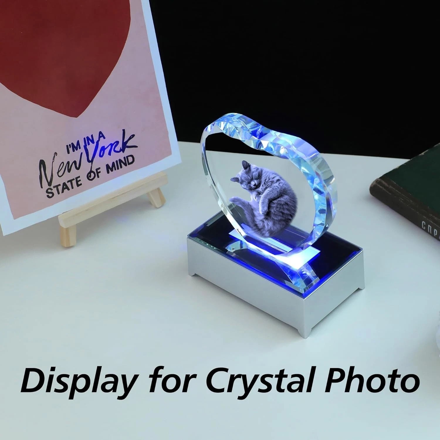 LED Multicolor Crystal Light Base – Elegant Pedestal for 3D Glass Art Display