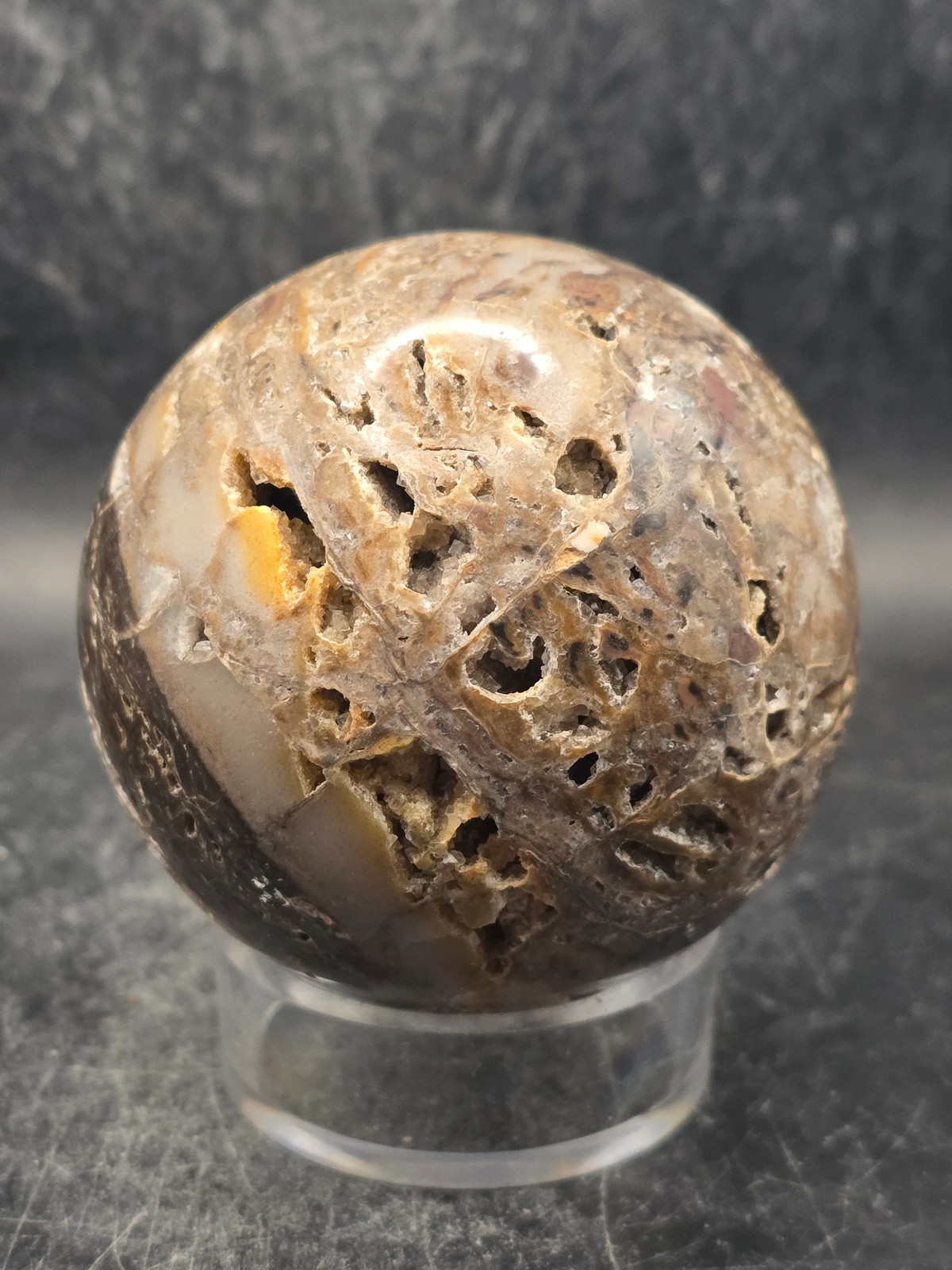 Sphalerite sphere! 65.5mm, 2.5 inches, 13.9 ounces