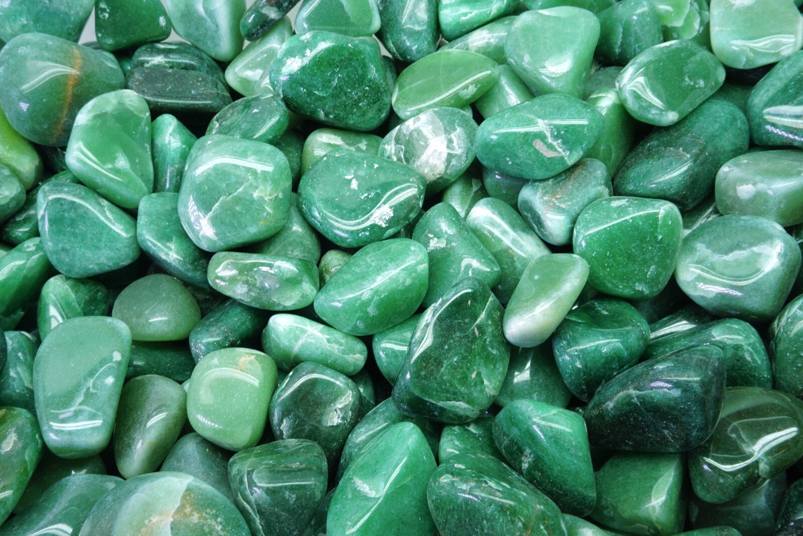 Bulk Tumbled Green Aventurine Crystals 1/2 Lb Natural Healing Stones