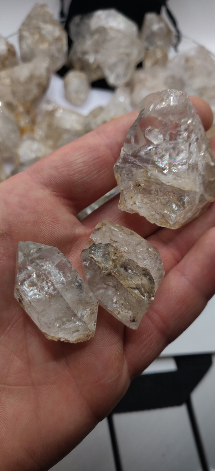 NY Herkimer Diamond *PREMIUM!* 1LB pieces/chunks- Rough, but all big and clear!