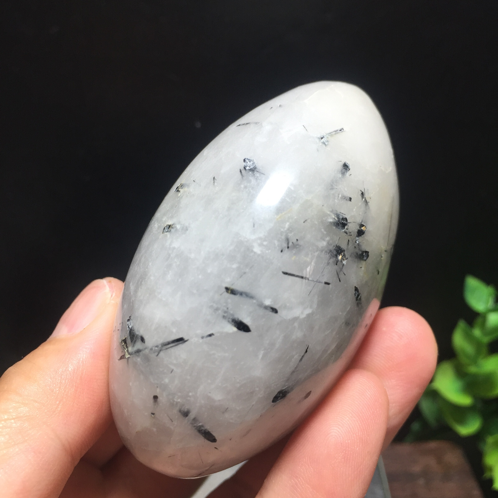 205g Natural black tourmaline quartz crystal symbiotic mineral specimen 11