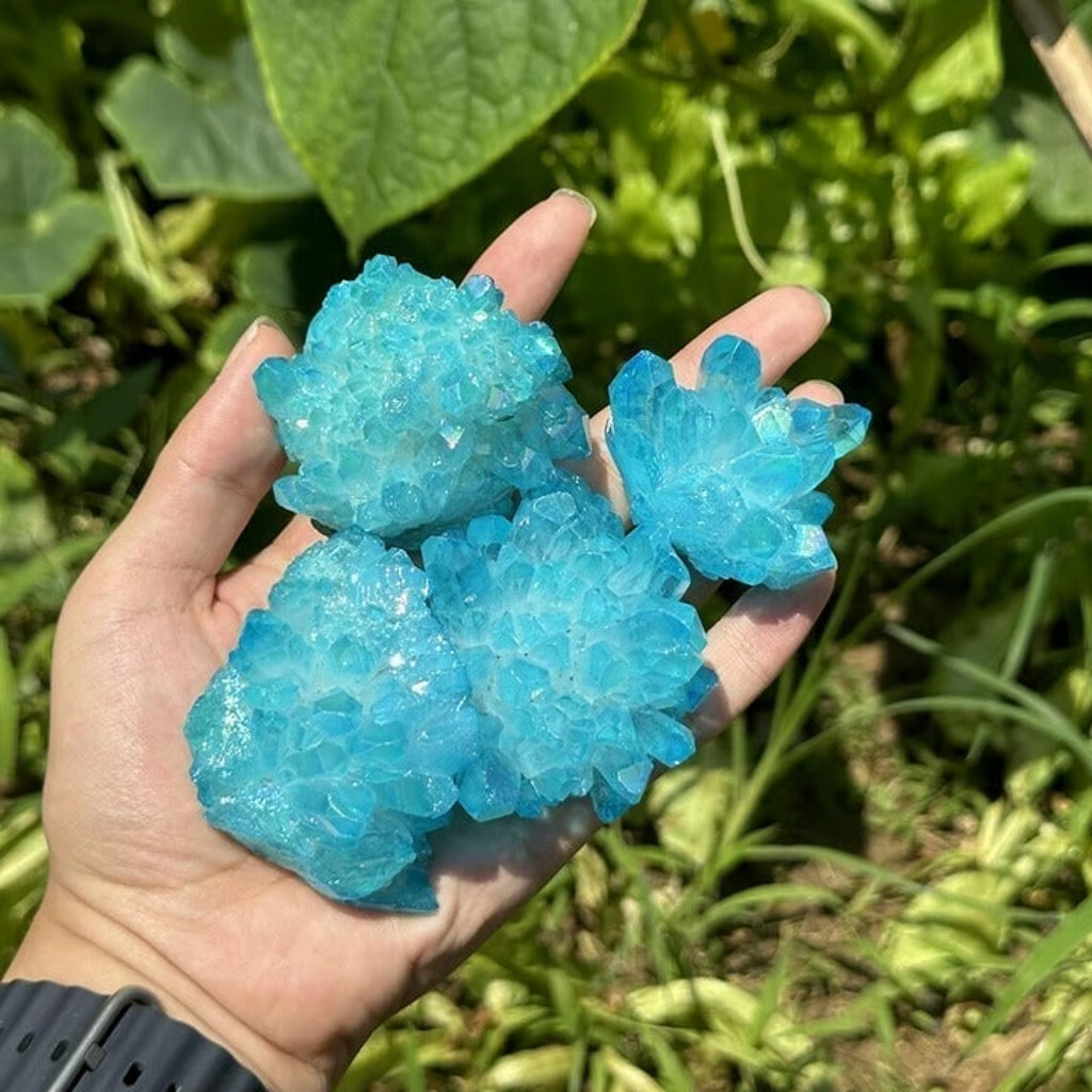 Blue Angel Aura Crystal Cluster Healing Crystal Generator Gift Home Decor