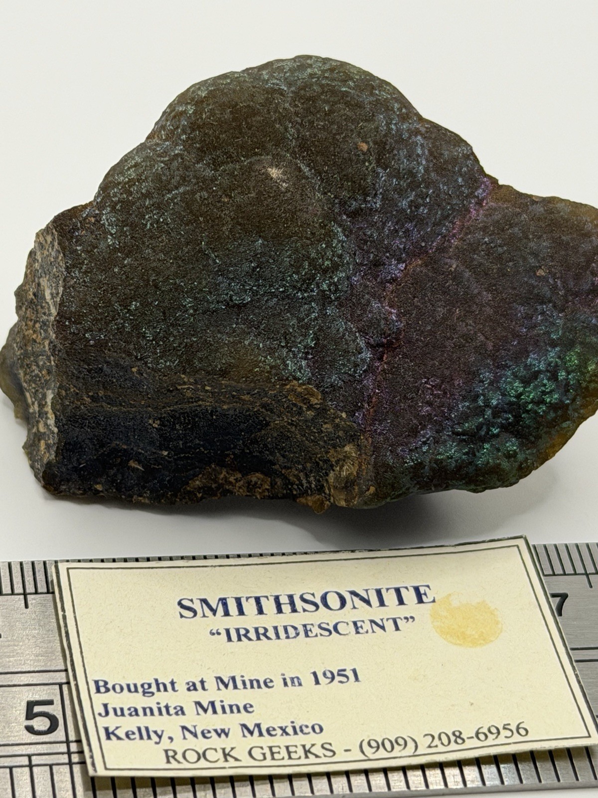 Smithsonite irradecent Jaunita mine Kelly , New Mexico 🇺🇸