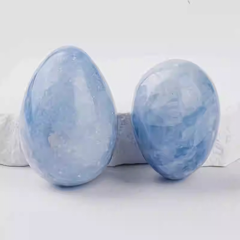 Celestite Egg – Natural Angelic Blue Crystal, Spiritual Healing Stone Gift