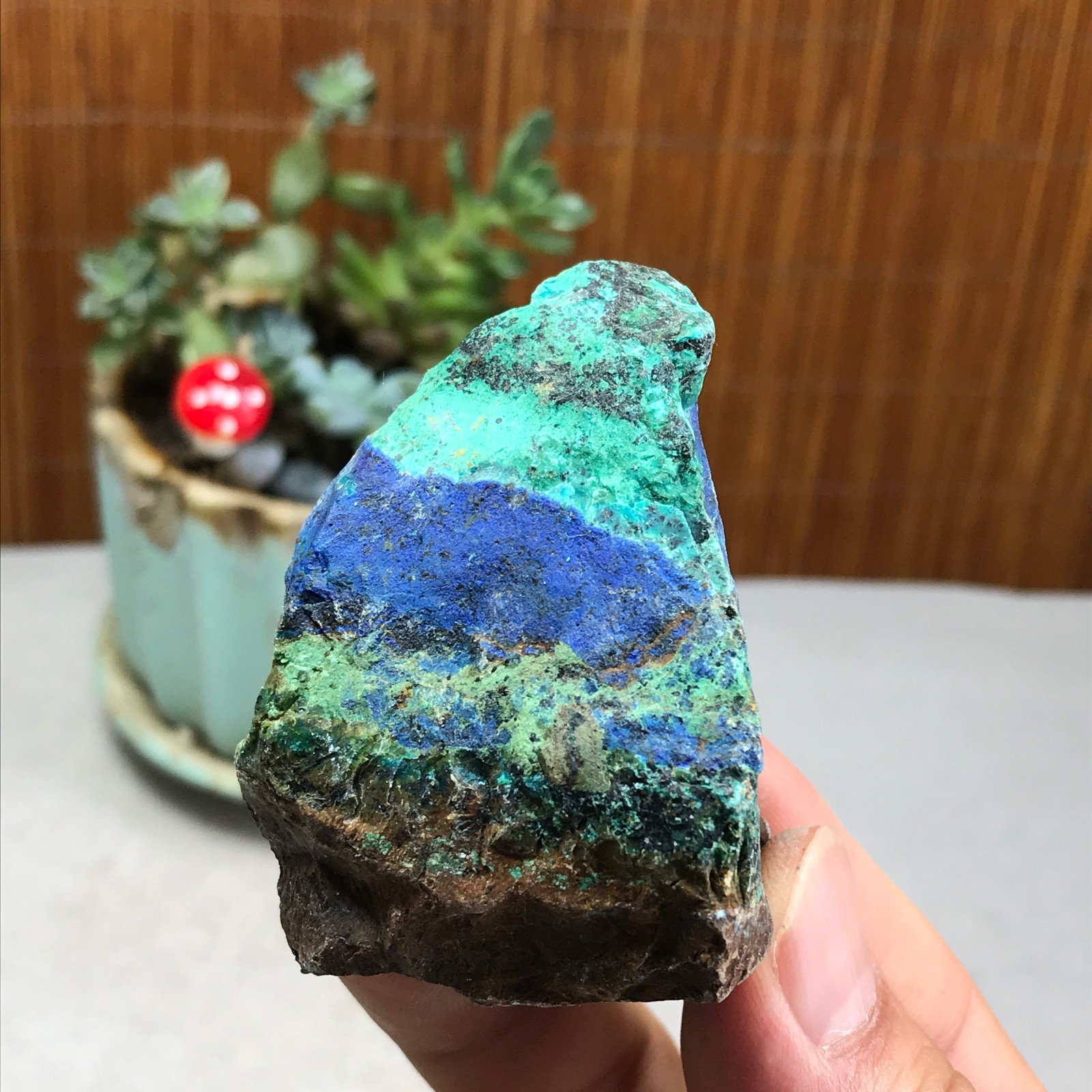 80g Natural Azurite/Malachite gemstone Rough original Crystal Specimen A5958