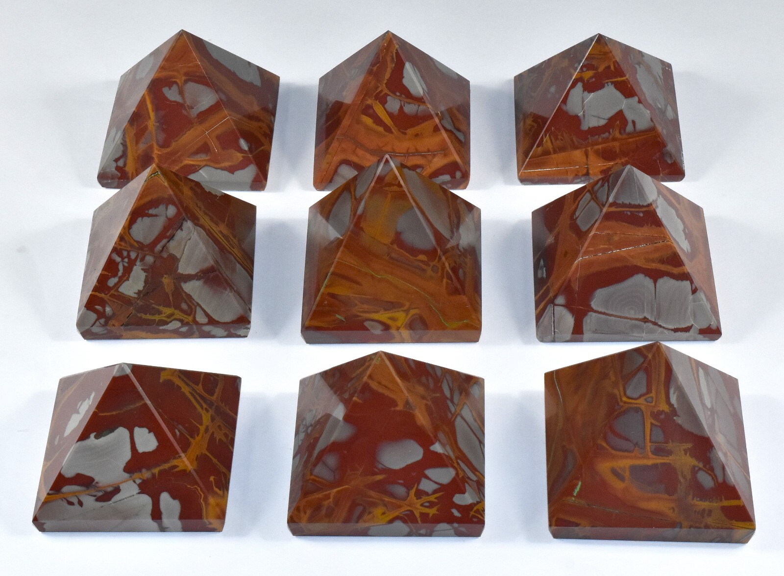 2.2″ Multicolor Noorena Jasper Pyramid Polished Natural Mineral Australia (1PC)