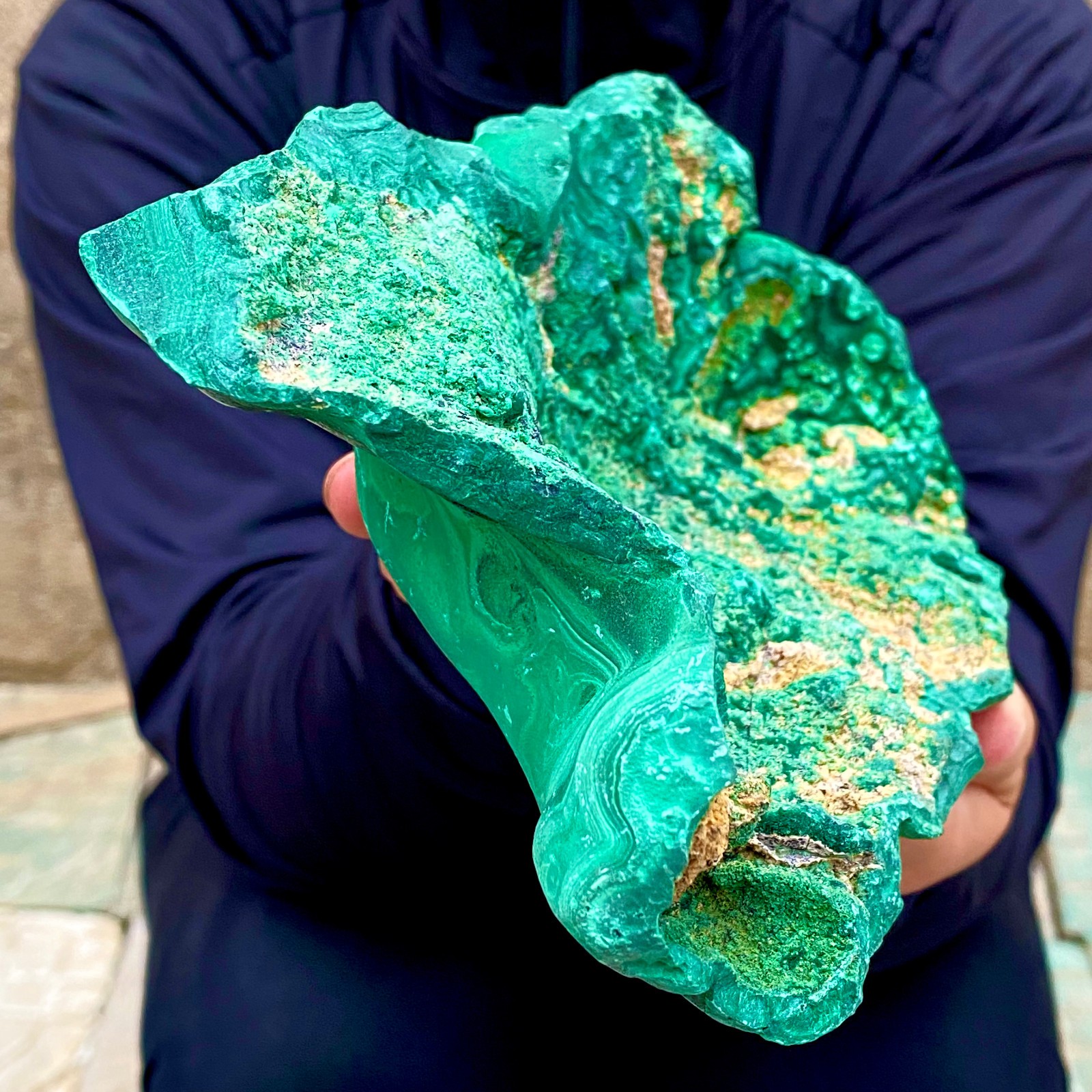 3.2LB Natural tortoise Malachite transparent cluster coarse mineral sample