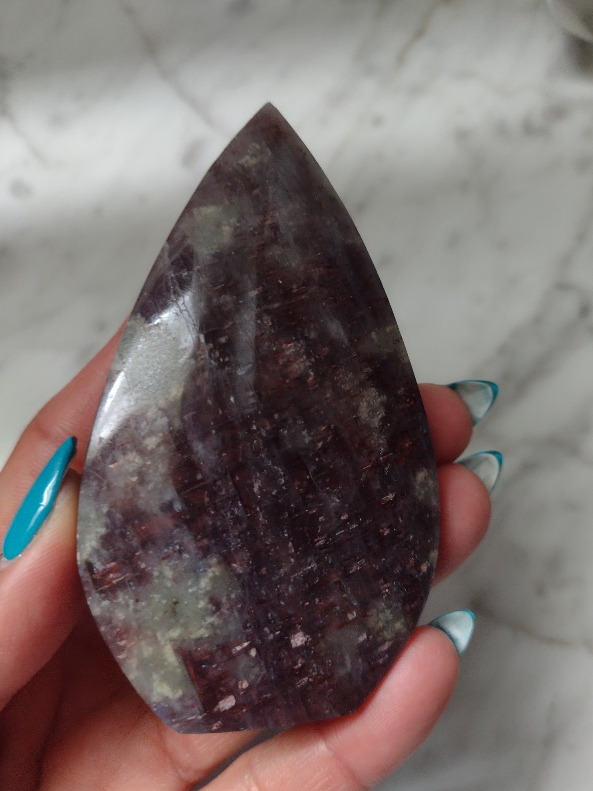 Bloodshot Iolite With Sunstone Teardrop Sun Stone Free Form Crystal Stone C