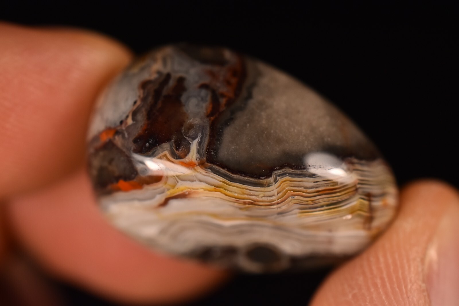 *CRAZY LACE AGATE* Tumbled Stone 2.8cm 15.7g Healing Crystal, Acceptance