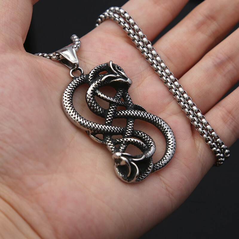 Fashion Jewelry Viking Ssangyong Pendant Retro Men/women Necklace Gift 1PC