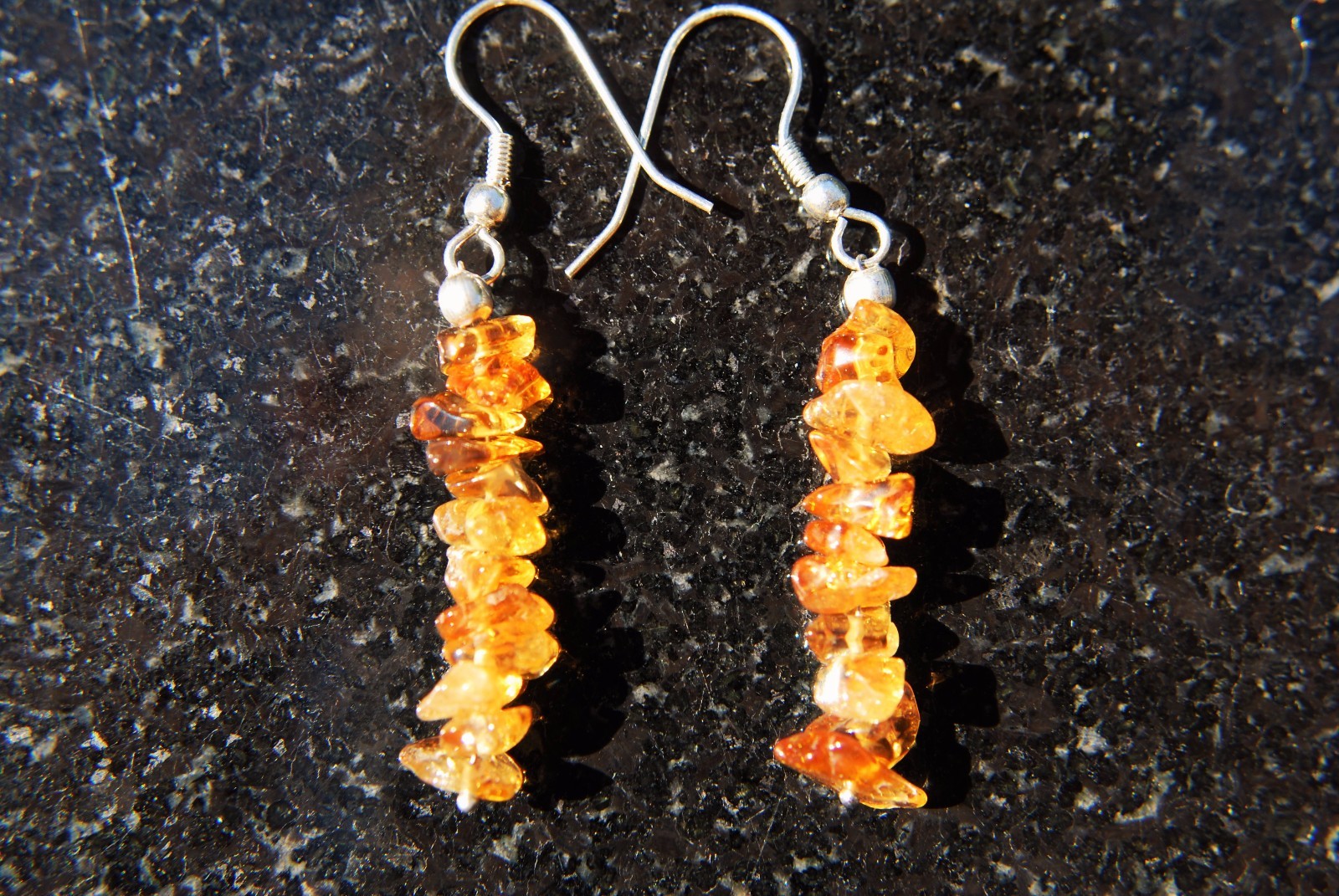 CHARGED Natural Citrine Crystal Chip Earrings REIKI Energy! ZENERGY GEMS™